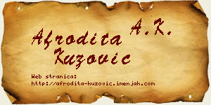 Afrodita Kuzović vizit kartica